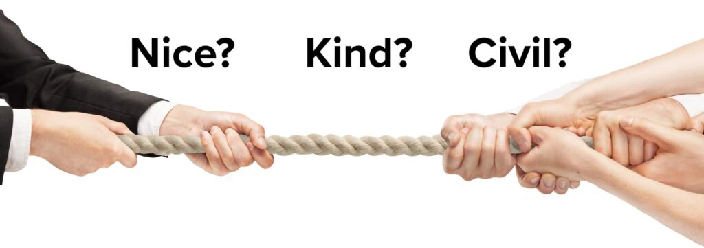 Nice vs. Kind vs. Civil